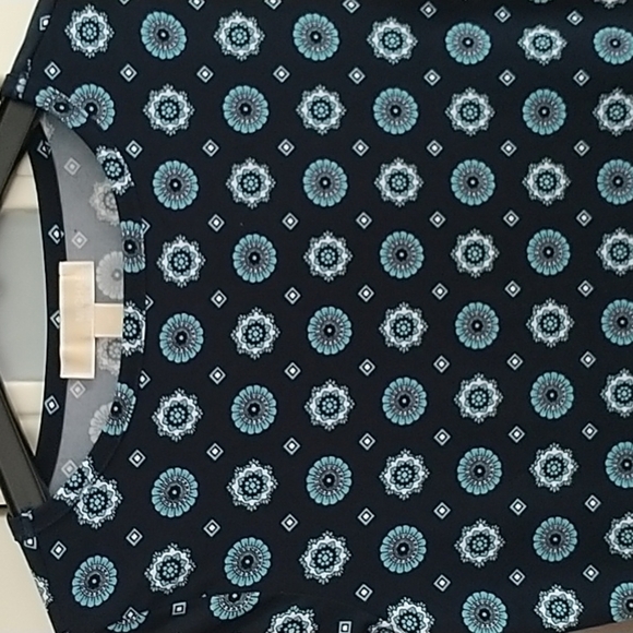 MICHAEL Michael Kors Navy Medallion Long Sleeve Stretch Classic Dress XS - Picture 8 of 9